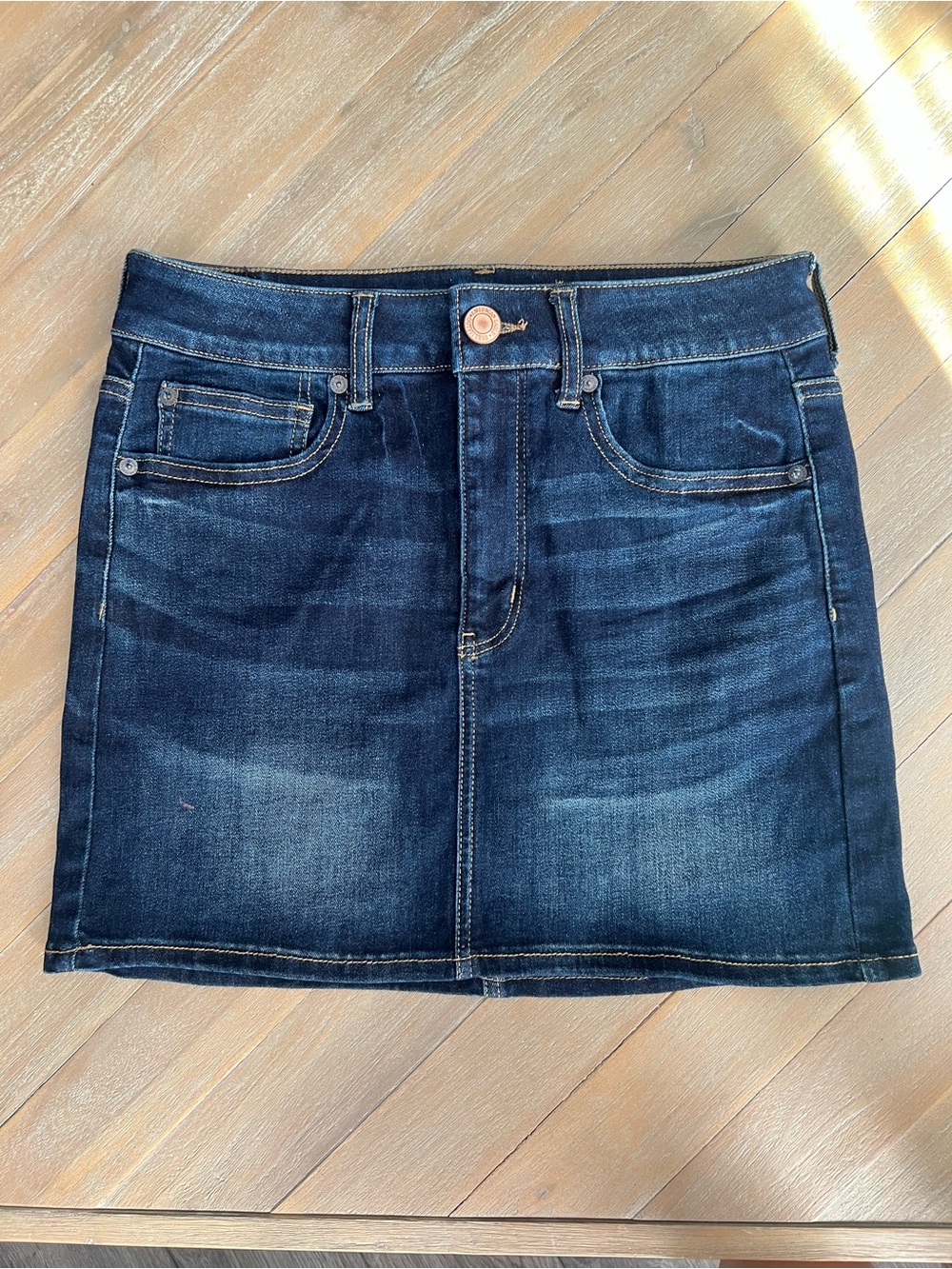 American Eagle Outfitters Dark Indigo Denim Mini Skirt